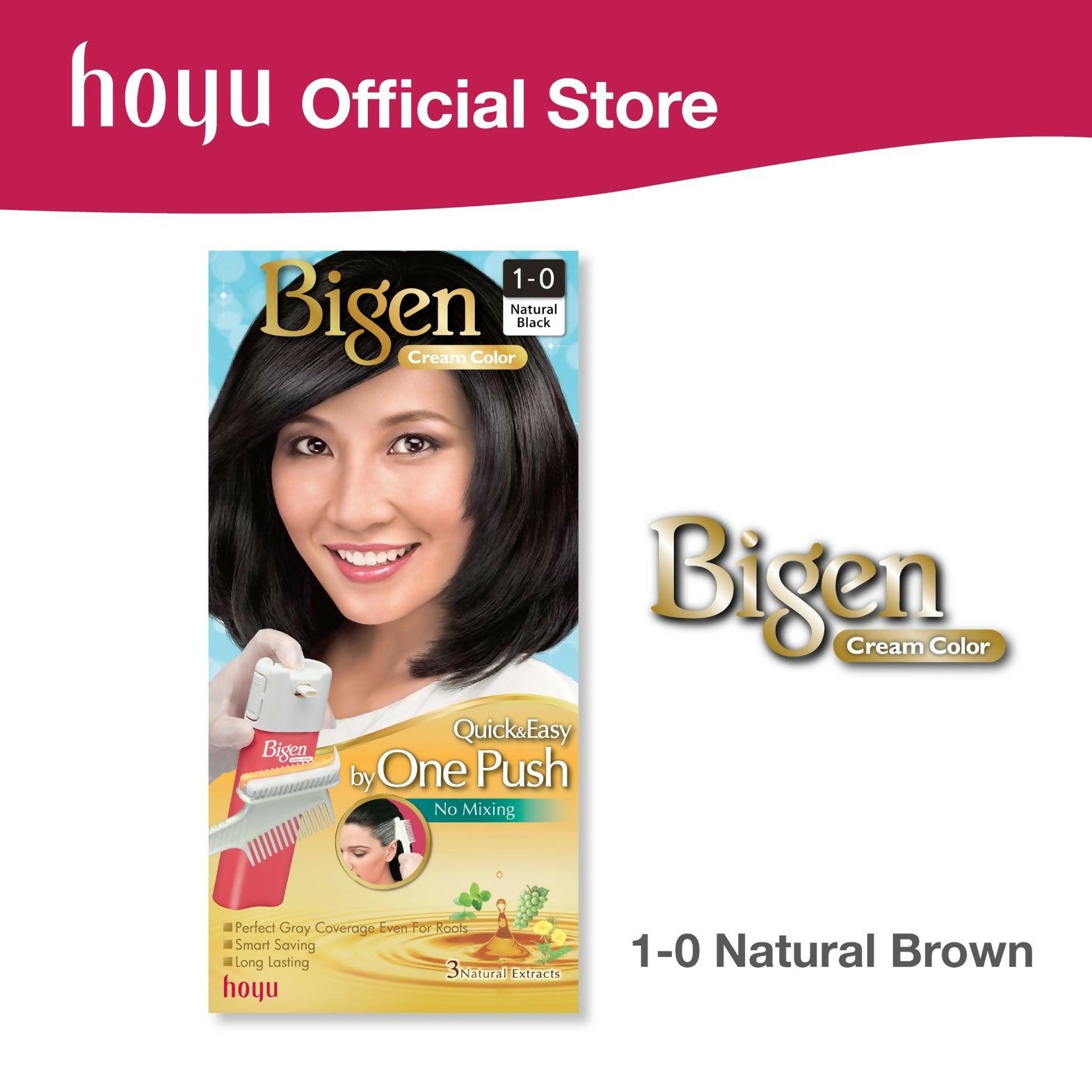 BIGEN CREAM COLOR 1-0 NATURAL BLACK