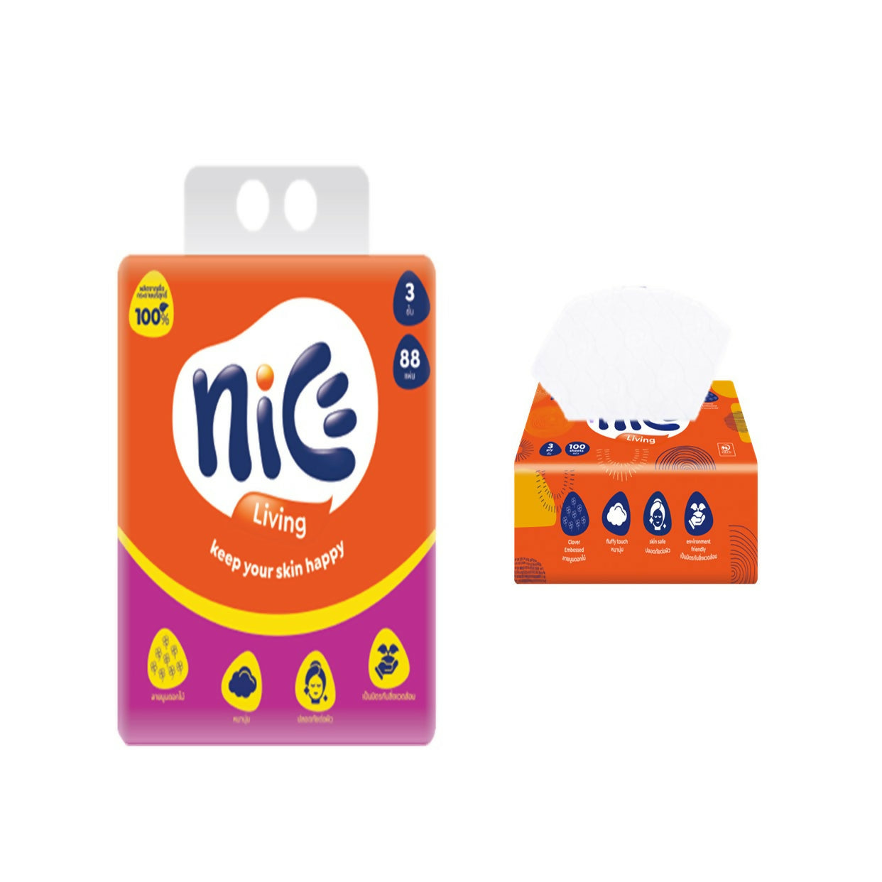 NICE SOFT PACK 3PLY 100S P.10 1X6X10