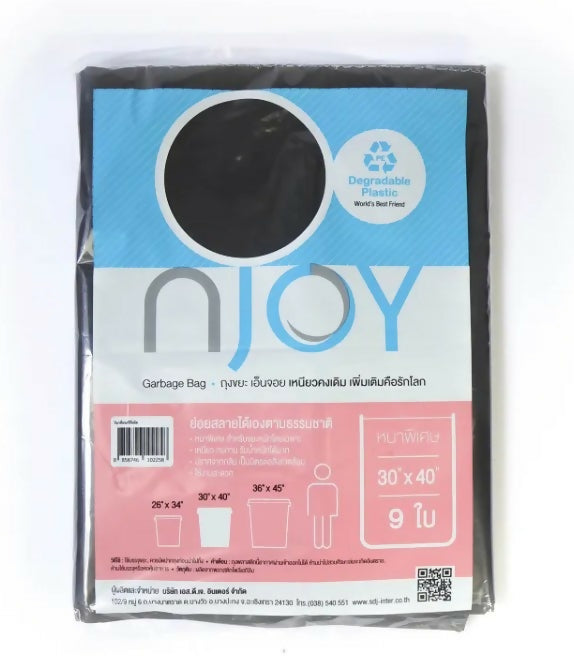 N JOY GARBAGE THICK BAG 30X40(9PCS)1X6X6